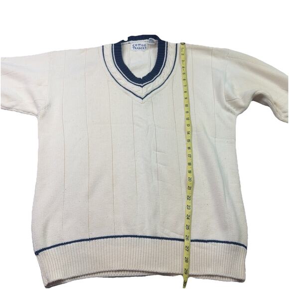 VTG Cotton Traders Men Knit V-Neck Pullover Sweater Size XL T Academia Old Money - Picture 9 of 9